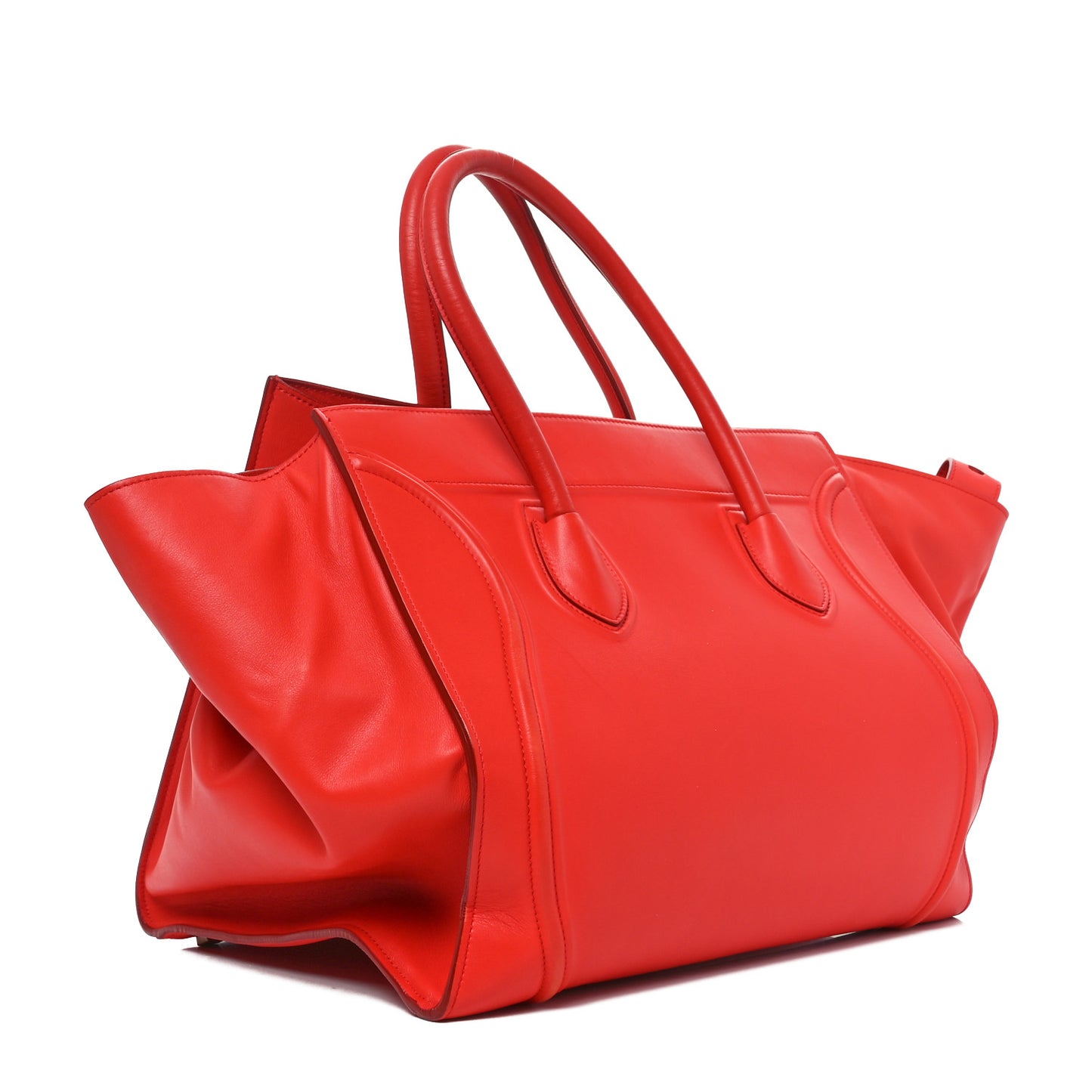 Smooth Calfskin Medium Phantom Luggage Vermillion
