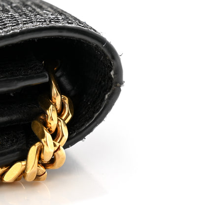 Saint Laurent Glitter Monogram Chain Wallet Black 11 of 11