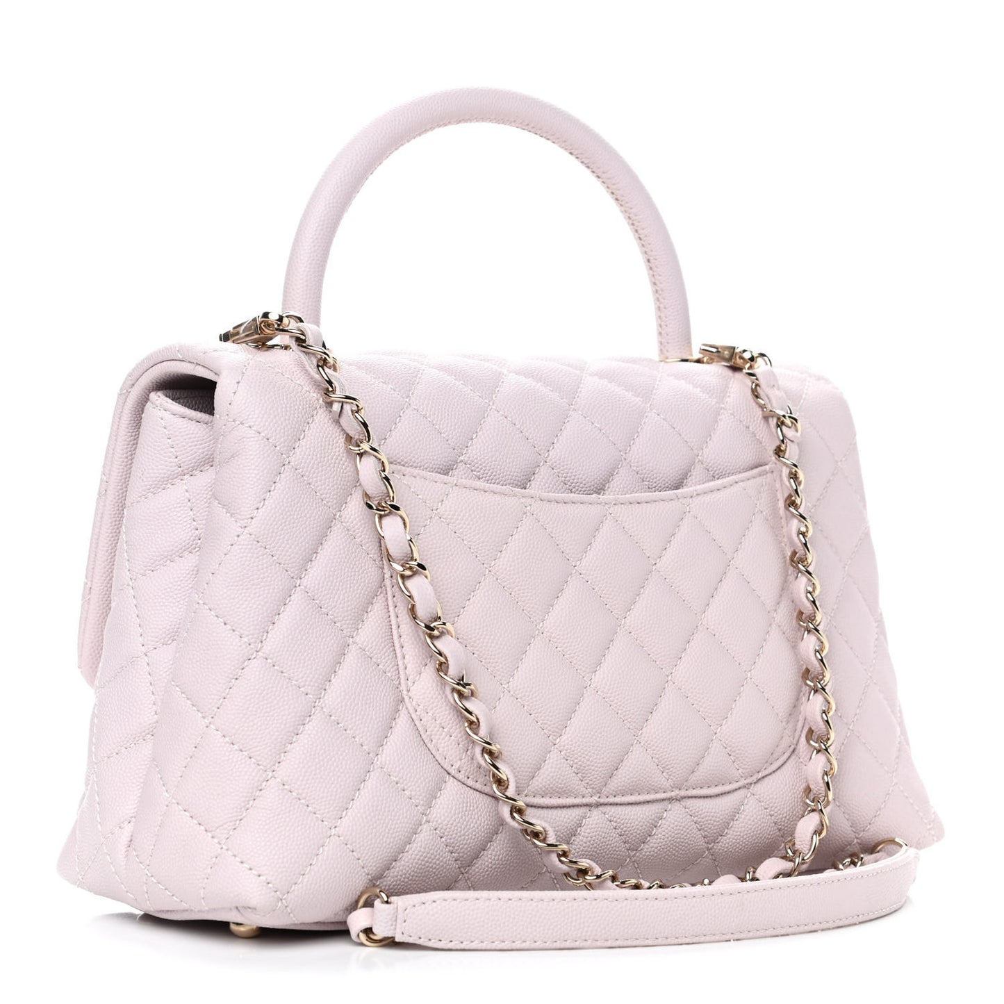 Caviar Quilted Small Coco Handle Flap Lilas Lilac