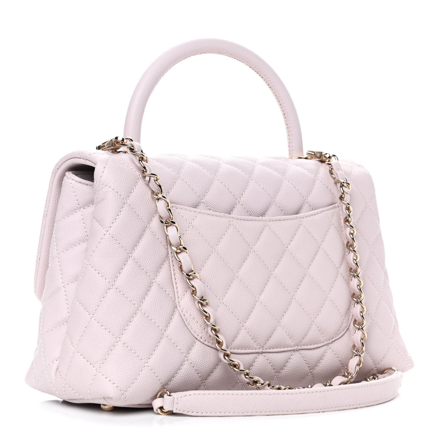 Chanel Caviar Quilted Small Coco Handle Flap Lilas Lilac 2 of 5