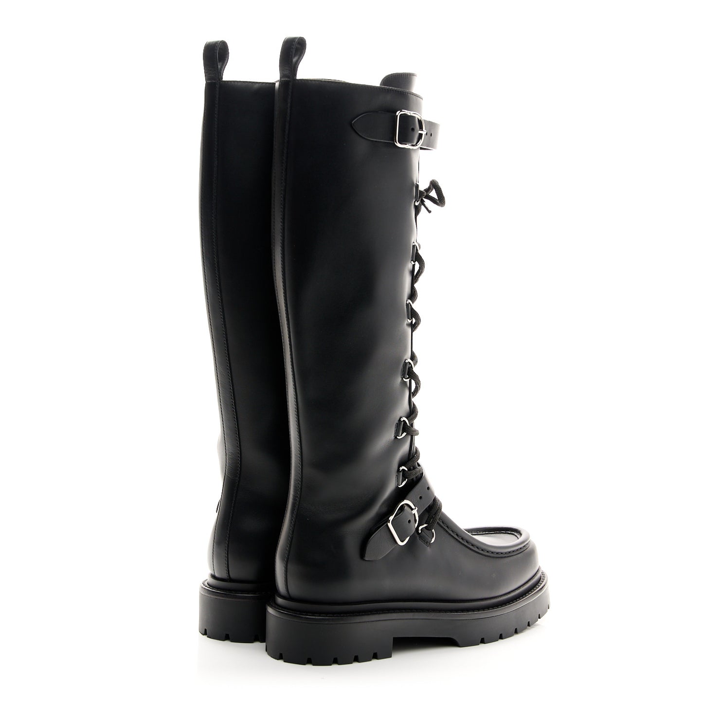 Calfskin Landscape Boots 38 Black