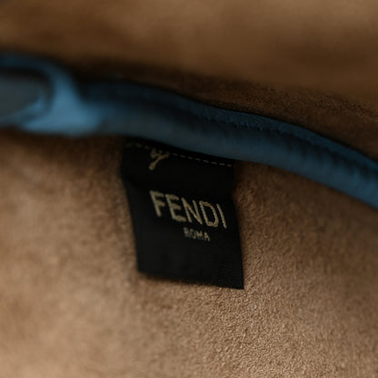Fendi Vitello Grace Suede Small Croissant Hobo Cyber Blue 7 of 11