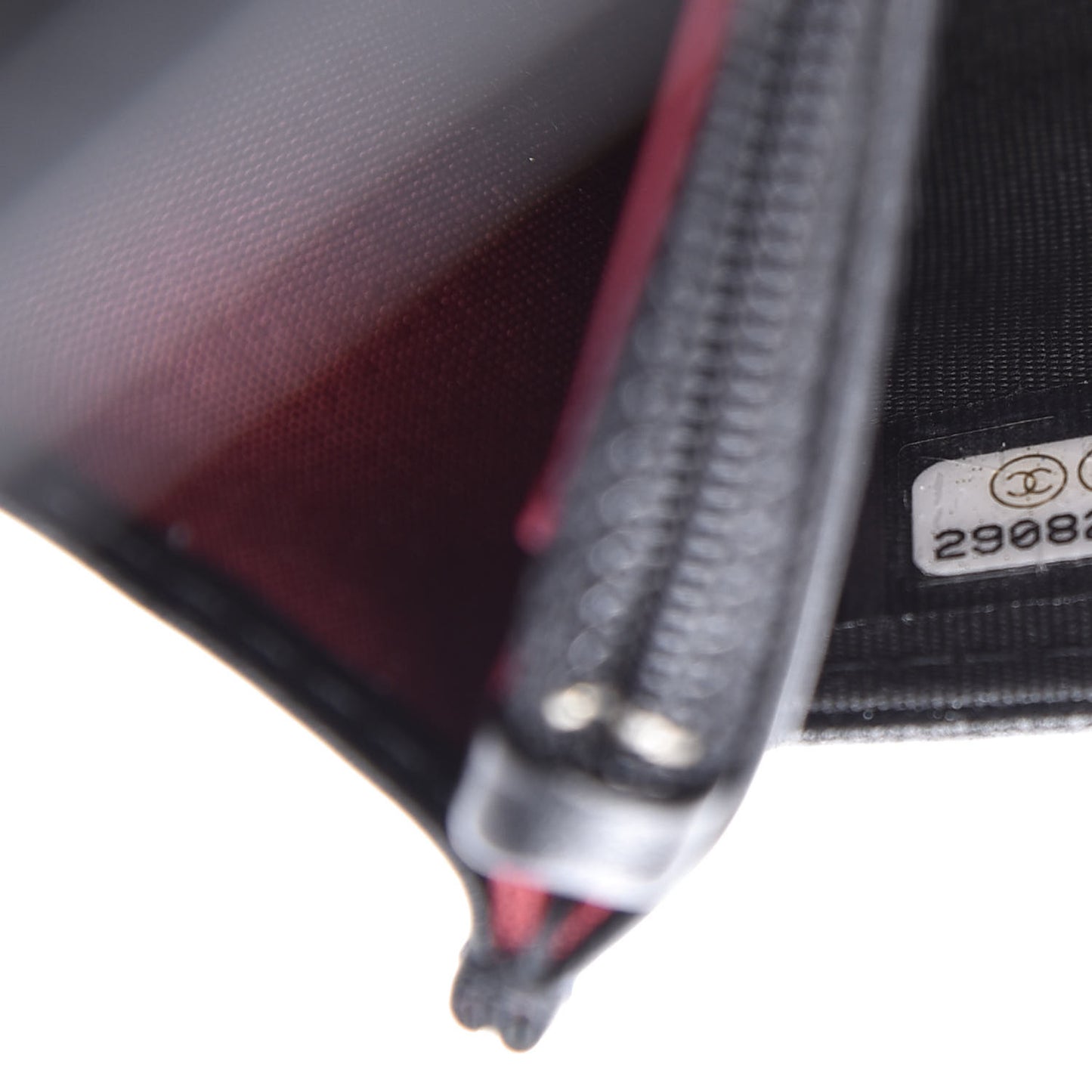 Goatskin Quilted 19 Wallet On Chain WOC Black