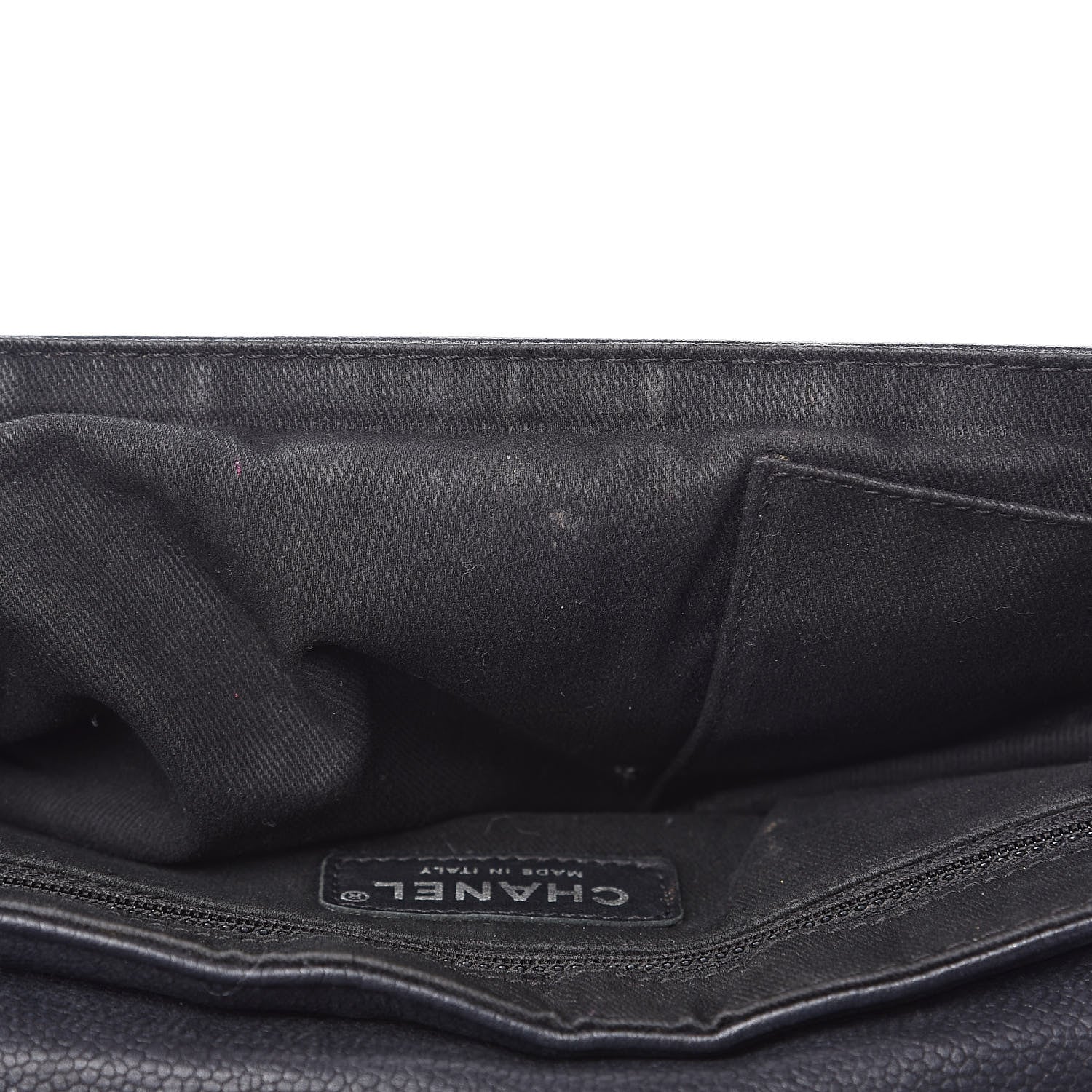 Chanel Caviar Half Moon Large Flap Black 10 of 15
