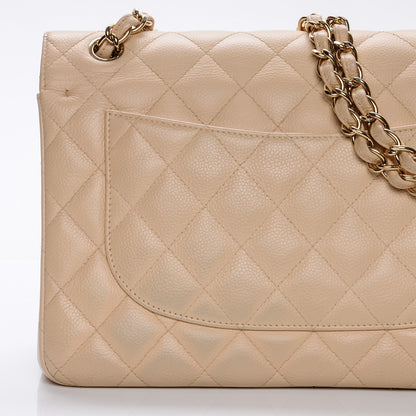 Chanel Caviar Quilted Jumbo Double Flap Beige 9 of 9