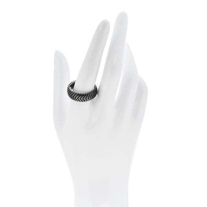 David Yurman Titanium 8mm Chevron Band Ring 63 10.5 2 of 4