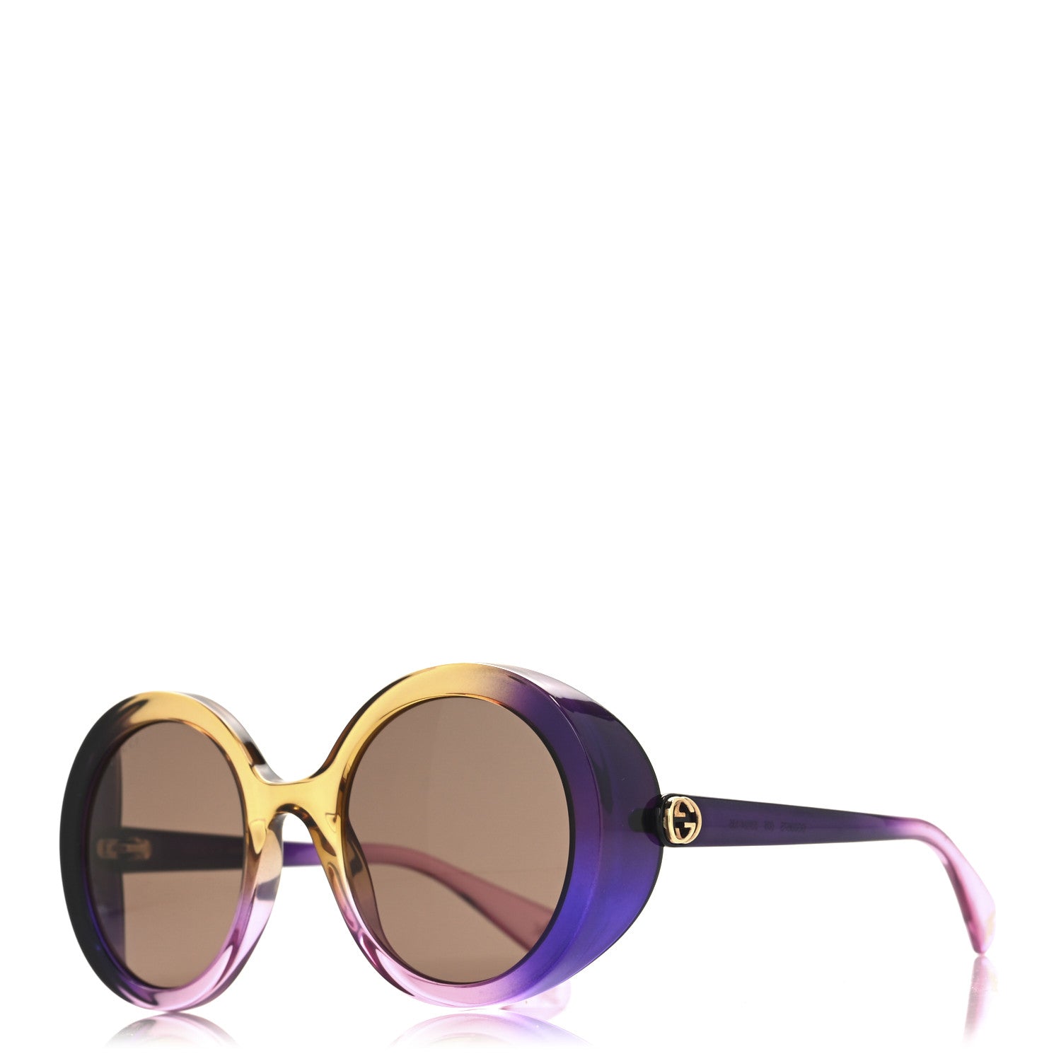 Gucci Acetate Round GG Sunglasses GG0367S Purple 1 of 7