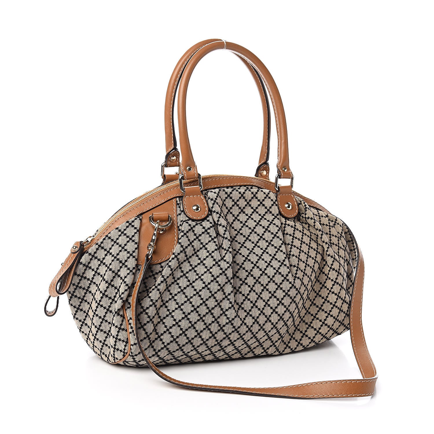 Gucci Diamante Medium Sukey Boston Brown 3 of 11