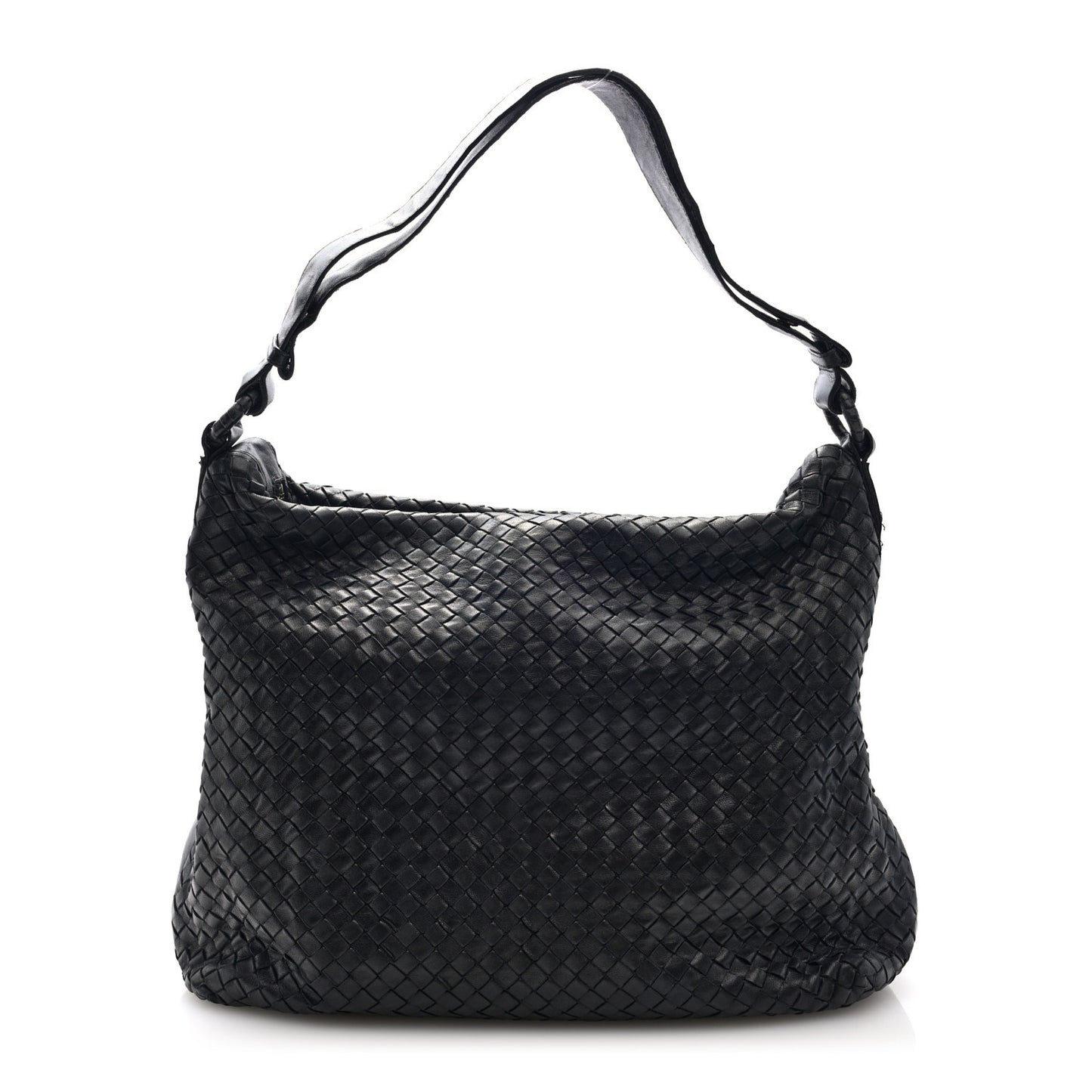 Nappa Intrecciato Hobo Navy