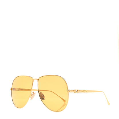 Fendi Metal Aviator Sunglasses FF 0437/S Gold 1 of 7