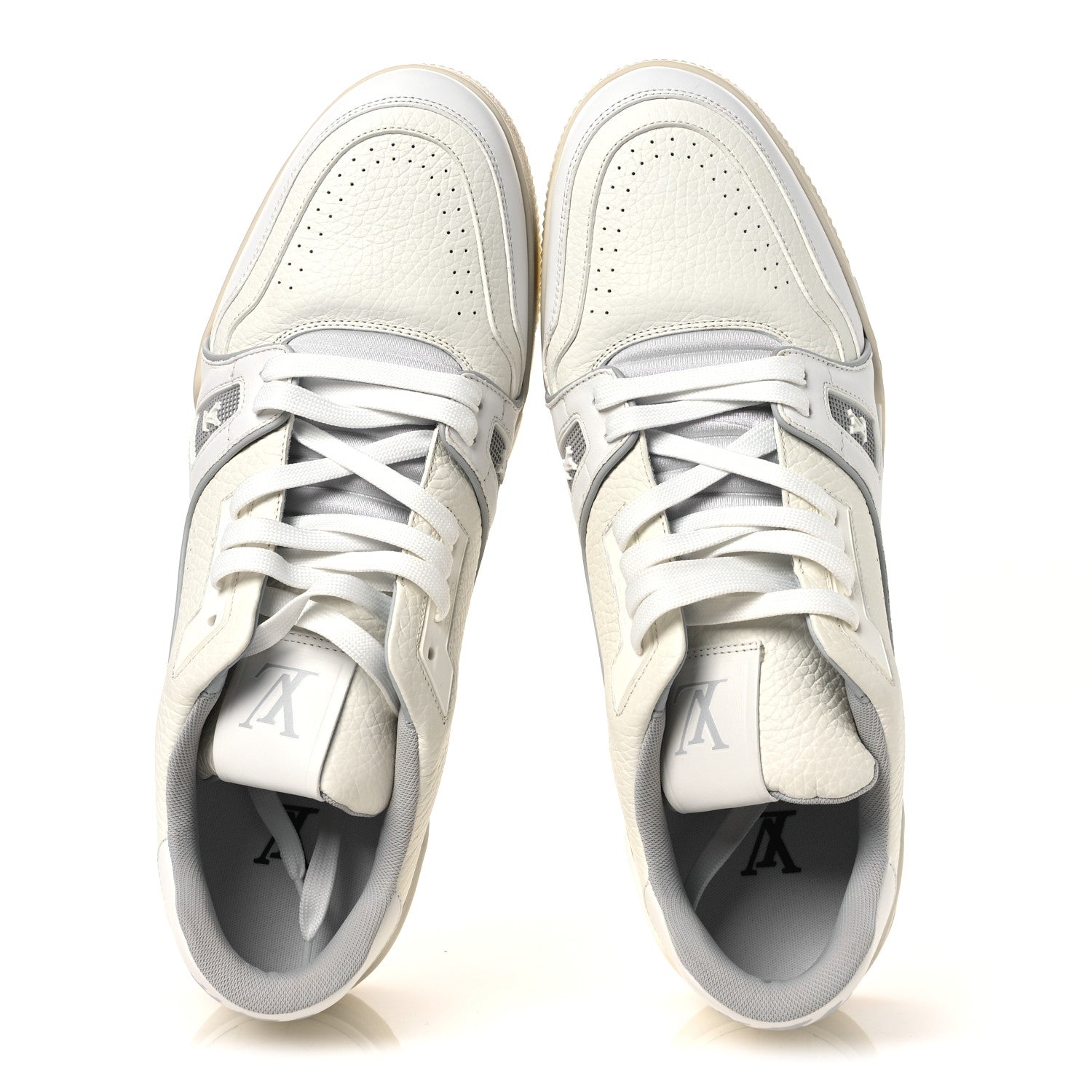 Louis Vuitton Calfskin Mens LV Trainer Sneakers 10 White 2 of 11