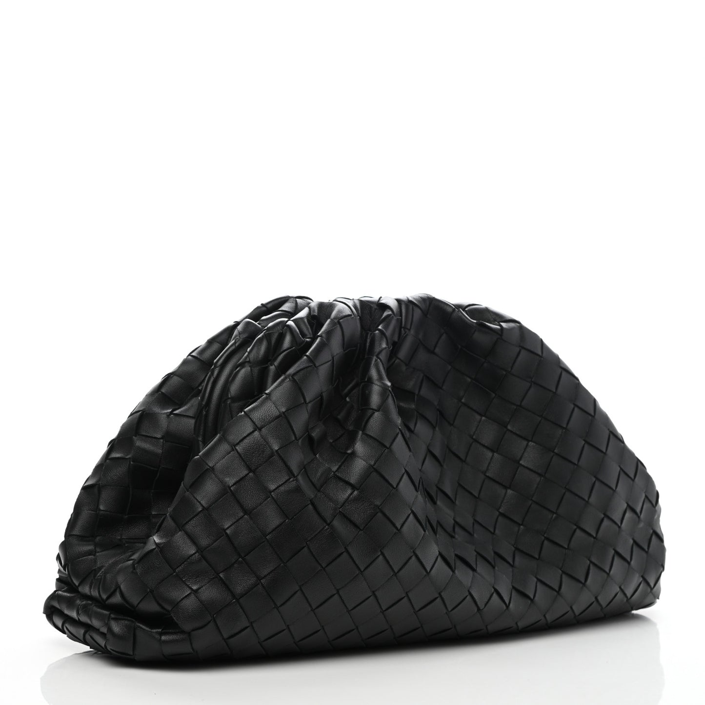 Nappa Maxi Intreccio The Pouch Oversized Clutch Black