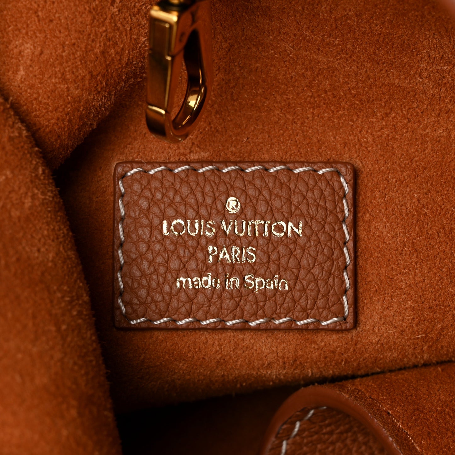 Grained Calfskin Low Key Hobo PM Cognac