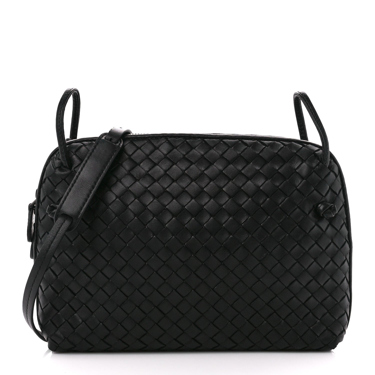 Bottega Veneta Nappa Intrecciato Nodini Crossbody Messenger Black 3 of 13