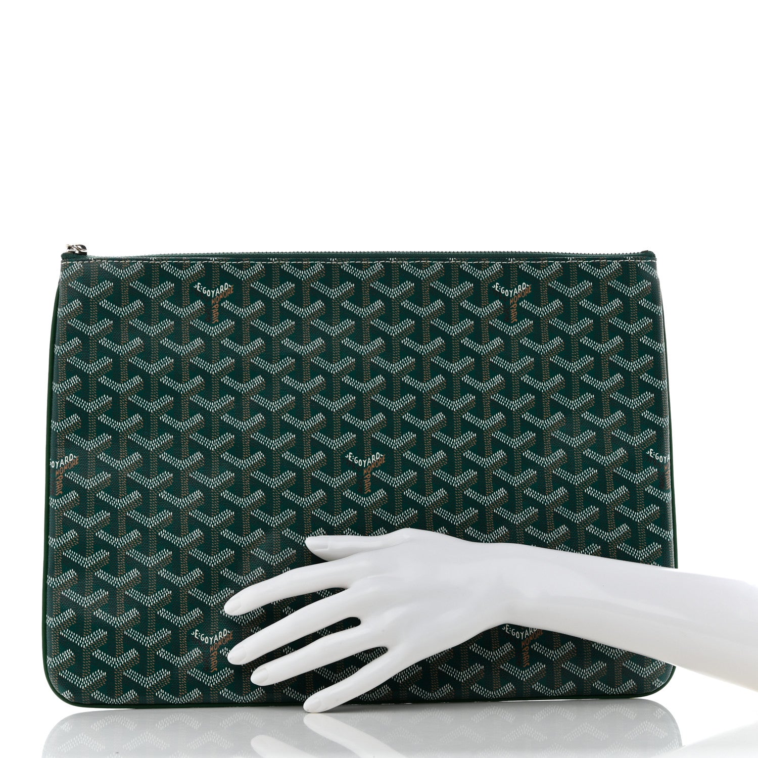 Goyard Goyardine Senat Pochette GM Green 2 of 7