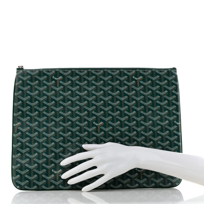 Goyard Goyardine Senat Pochette GM Green 2 of 7
