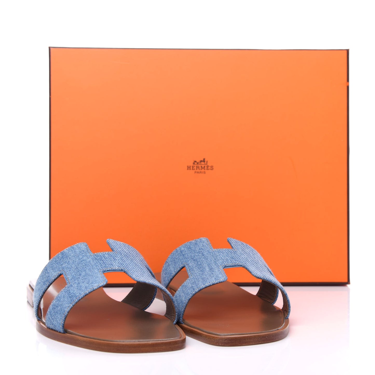 Denim Canvas Oran Sandals 39 Bleu Clair