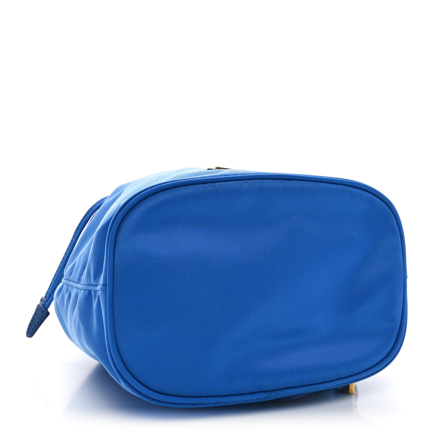 Saffiano Tessuto Nylon Bucket Wristlet Bluette