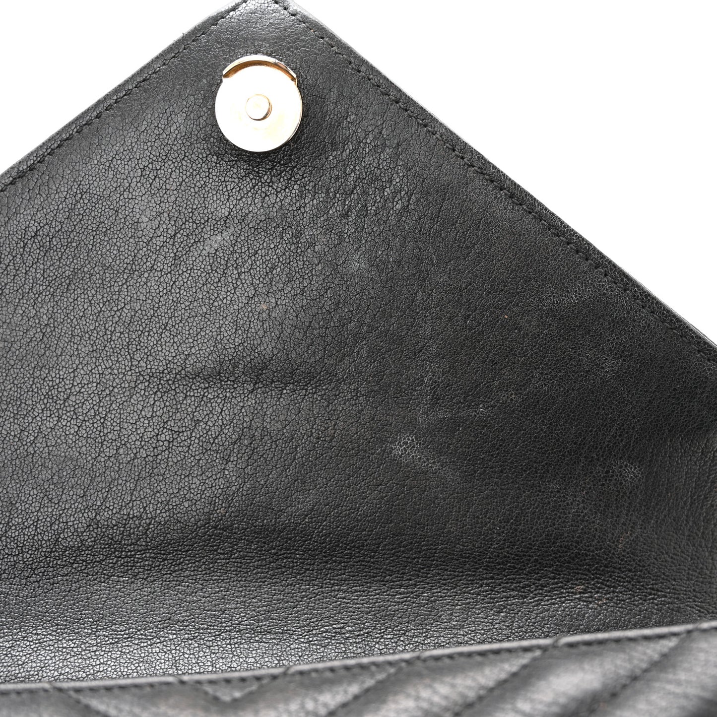Sheepskin Matelasse Chevron Monogram Medium College Bag Black