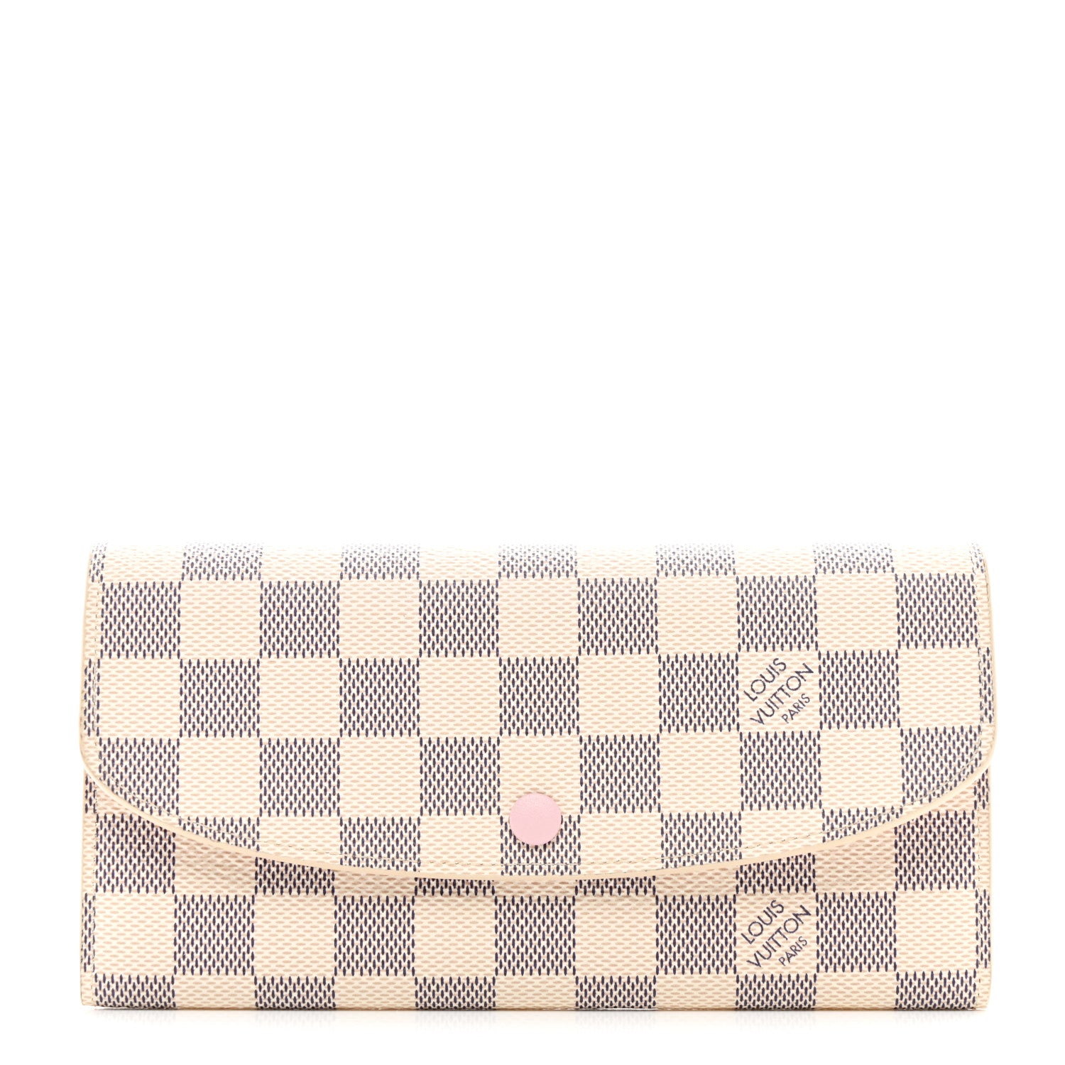 Louis Vuitton Damier Azur Emilie Wallet Rose Ballerine 1 of 8