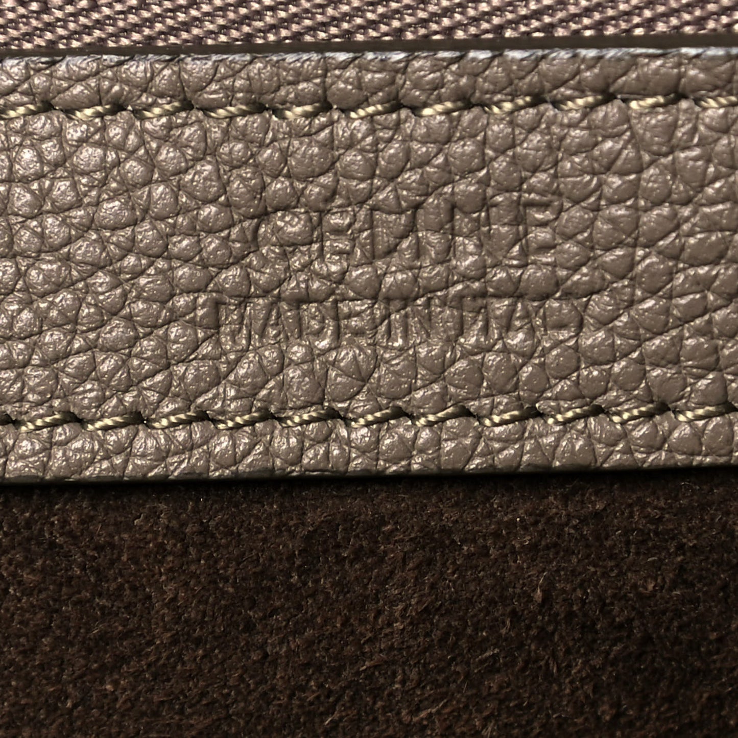 Soft Grained Calfskin Small Belt Cabas Phantom Taupe