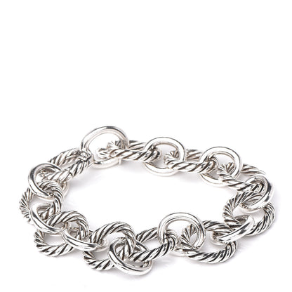David Yurman Sterling Silver 12mm Large Oval Link Bracelet 1 of 4