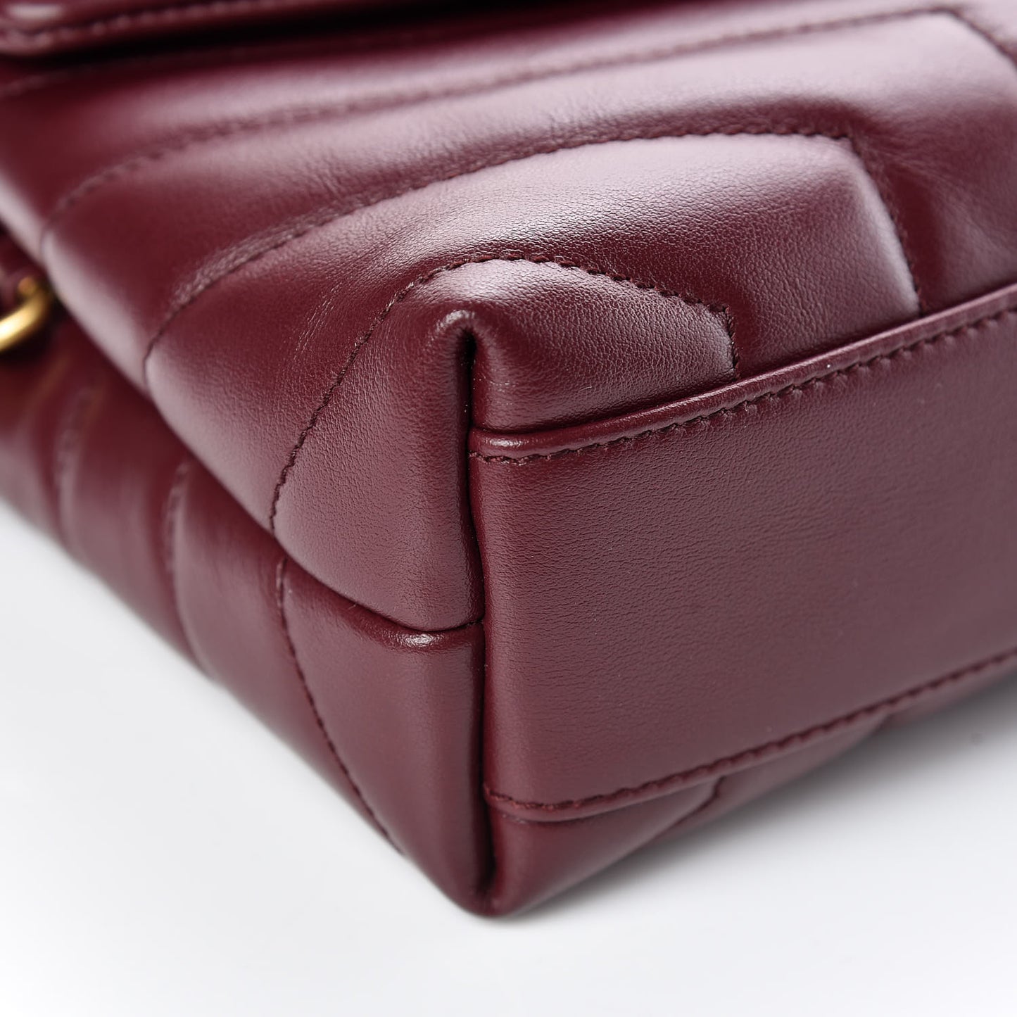 Calfskin Y Quilted Monogram Toy Loulou Crossbody Bag Rouge