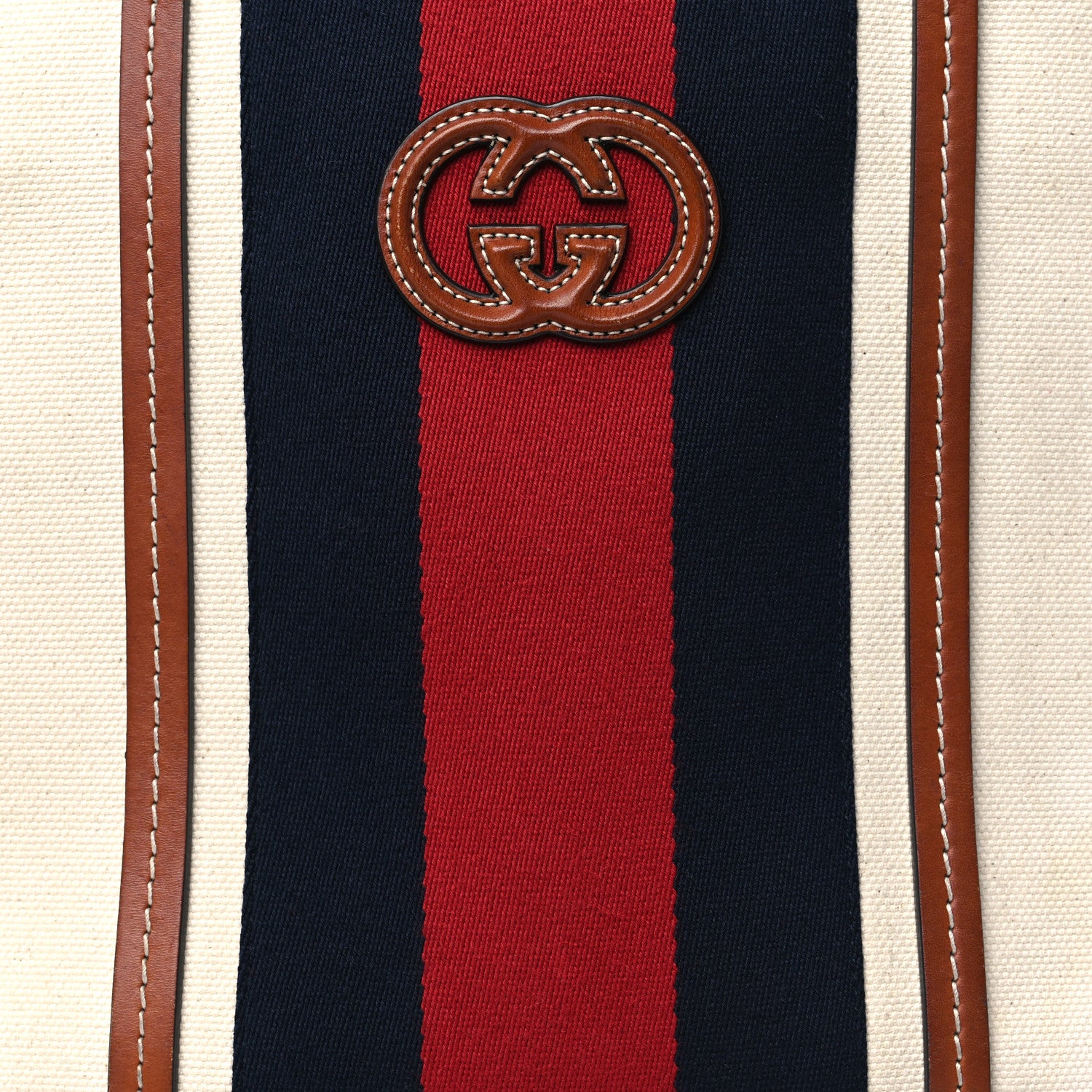 Gucci Canvas Web Medium Interlocking G Tote Bag White 8 of 10