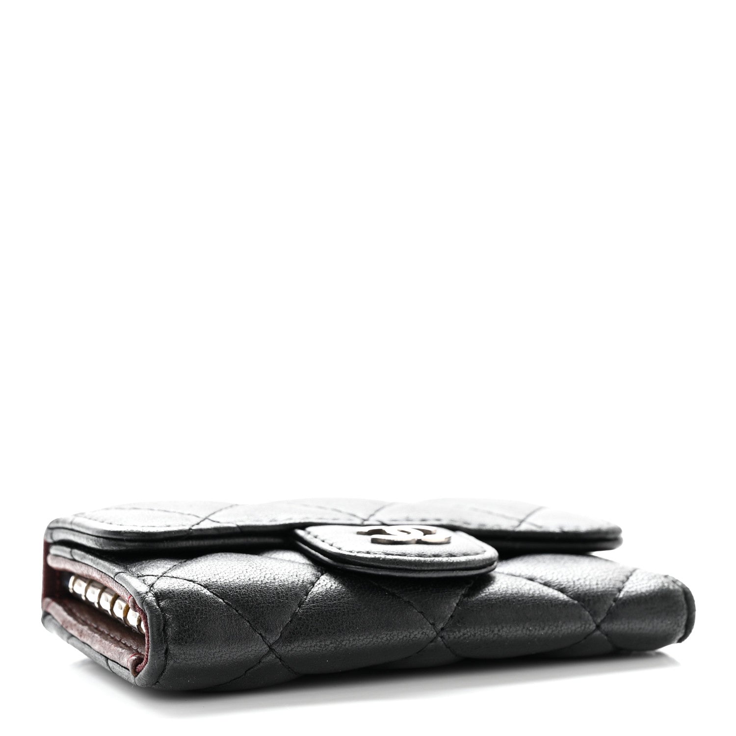Chanel Lambskin Quilted 6 Key Holder Black 4 of 16
