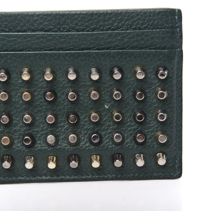 Christian Louboutin Grained Calfskin Spikes Kios Simple Card Holder Jungle 7 of 7