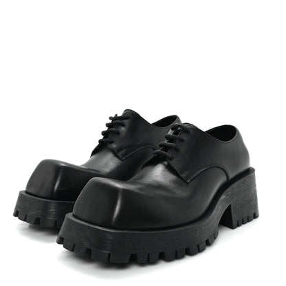 Balenciaga Calfskin Trooper Derby Loafers 38 Black 4 of 10