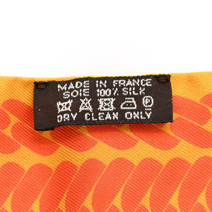 Hermes Silk Clic C'est Noue Twilly Jaune d'Or Orange 3 of 4