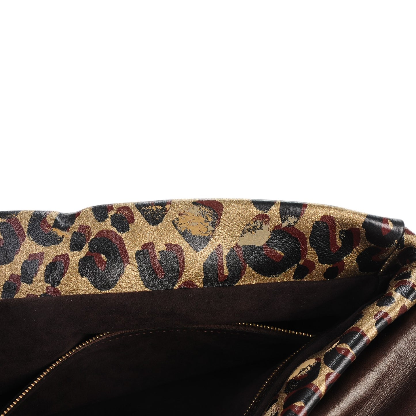 Leopard Nocturne African Queen Clutch Dore Gold
