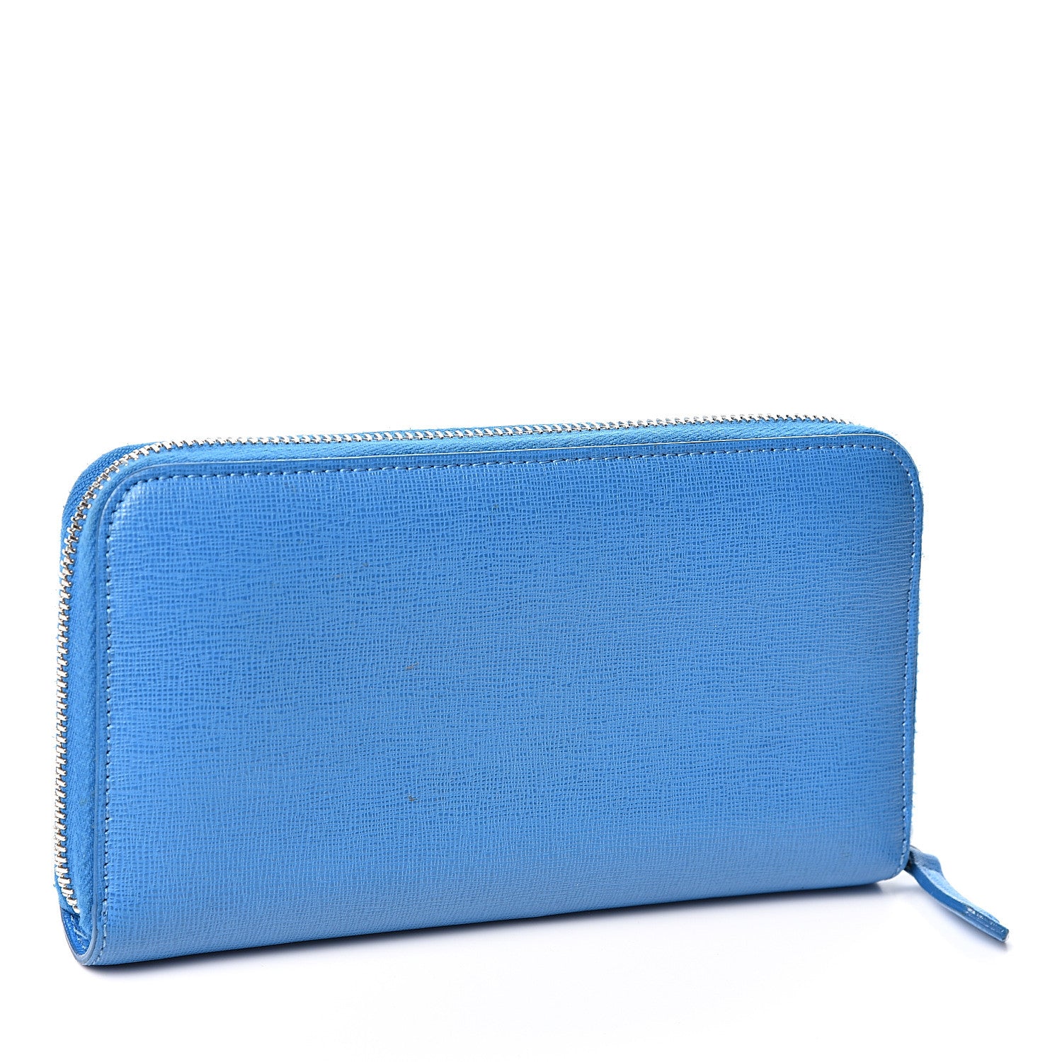 Fendi Vitello Elite Crystal Eye Monster Zip Around Wallet Royal Blue Papavero Multicolor 2 of 8