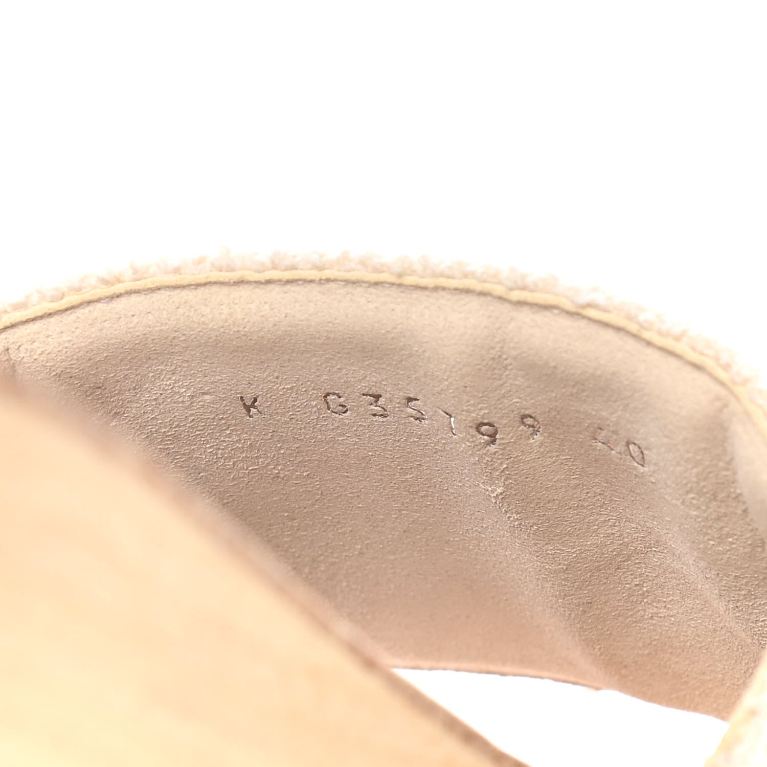 Chanel Tweed Cork CC Mule Sandal 40 White 9 of 10