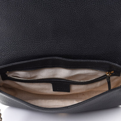 Gucci Pebbled Calfskin Medium Soho Flap Crossbody Black 4 of 4