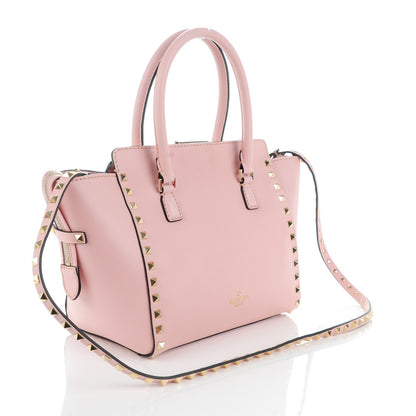 Valentino Garavani Vitello Small Rockstud Double Handle Tote Rose 3 of 10