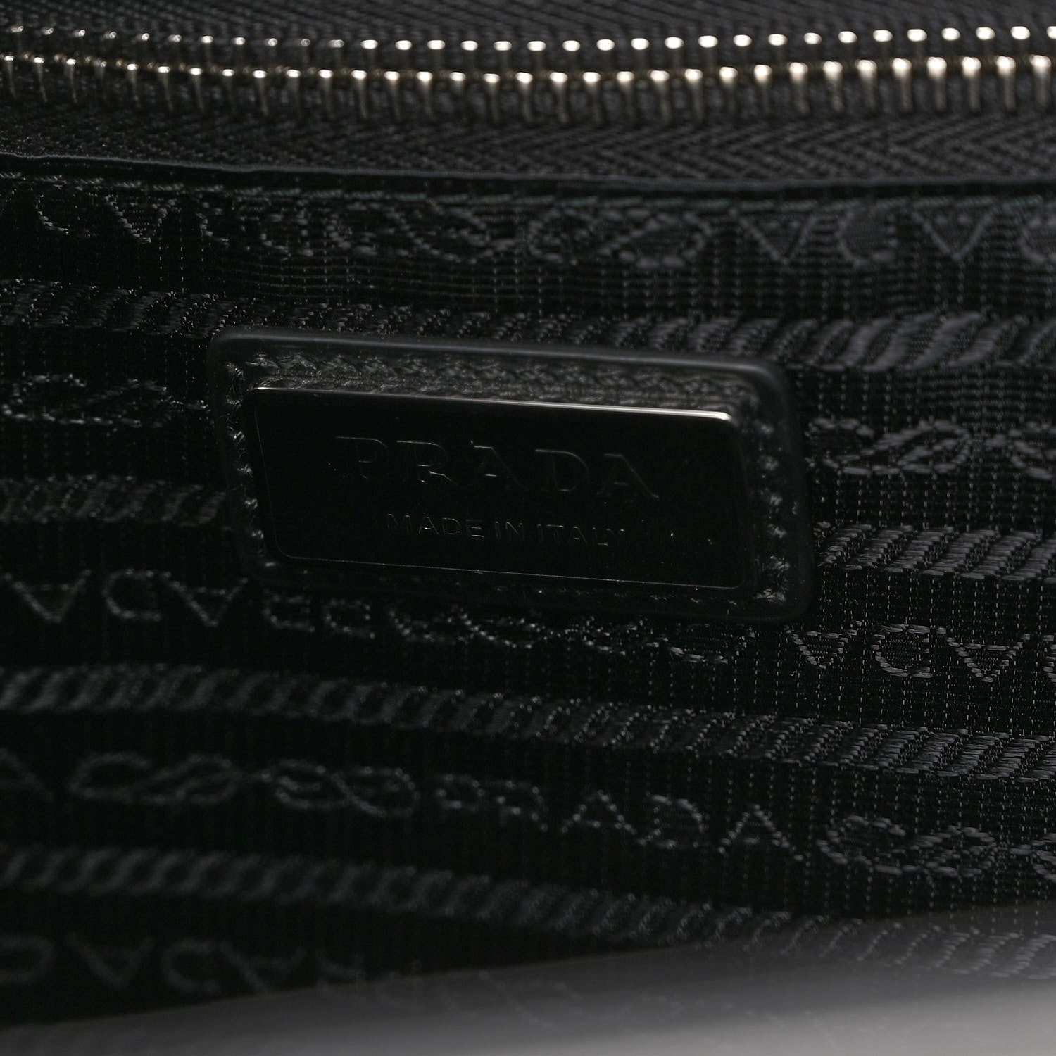 Prada Metallic Spazzolato Embossed Tote Argento 6 of 9