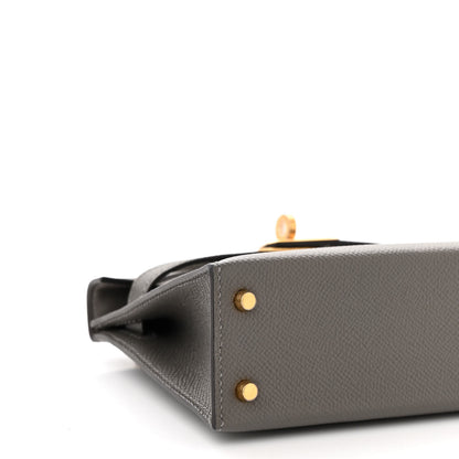 Hermes Epsom Mini Kelly Sellier 20 Gris Meyer 9 of 11