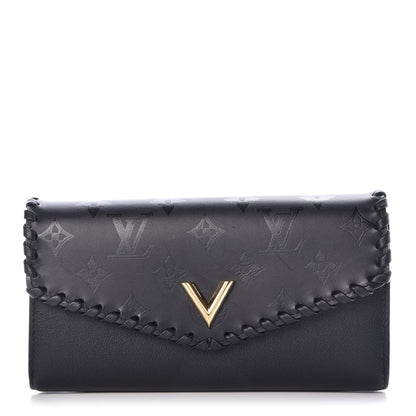 Louis Vuitton Monogram Cuir Plume Very Wallet Black 1 of 13