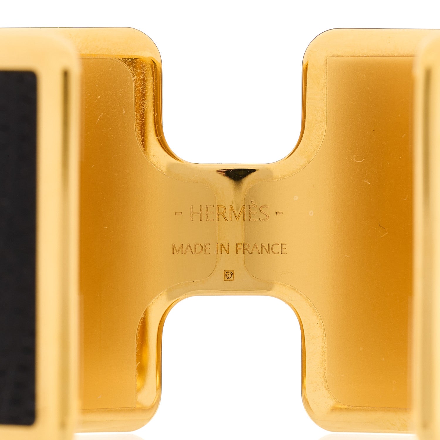 Hermes Lizard Olympe Cuff Bracelet Black 3 of 4