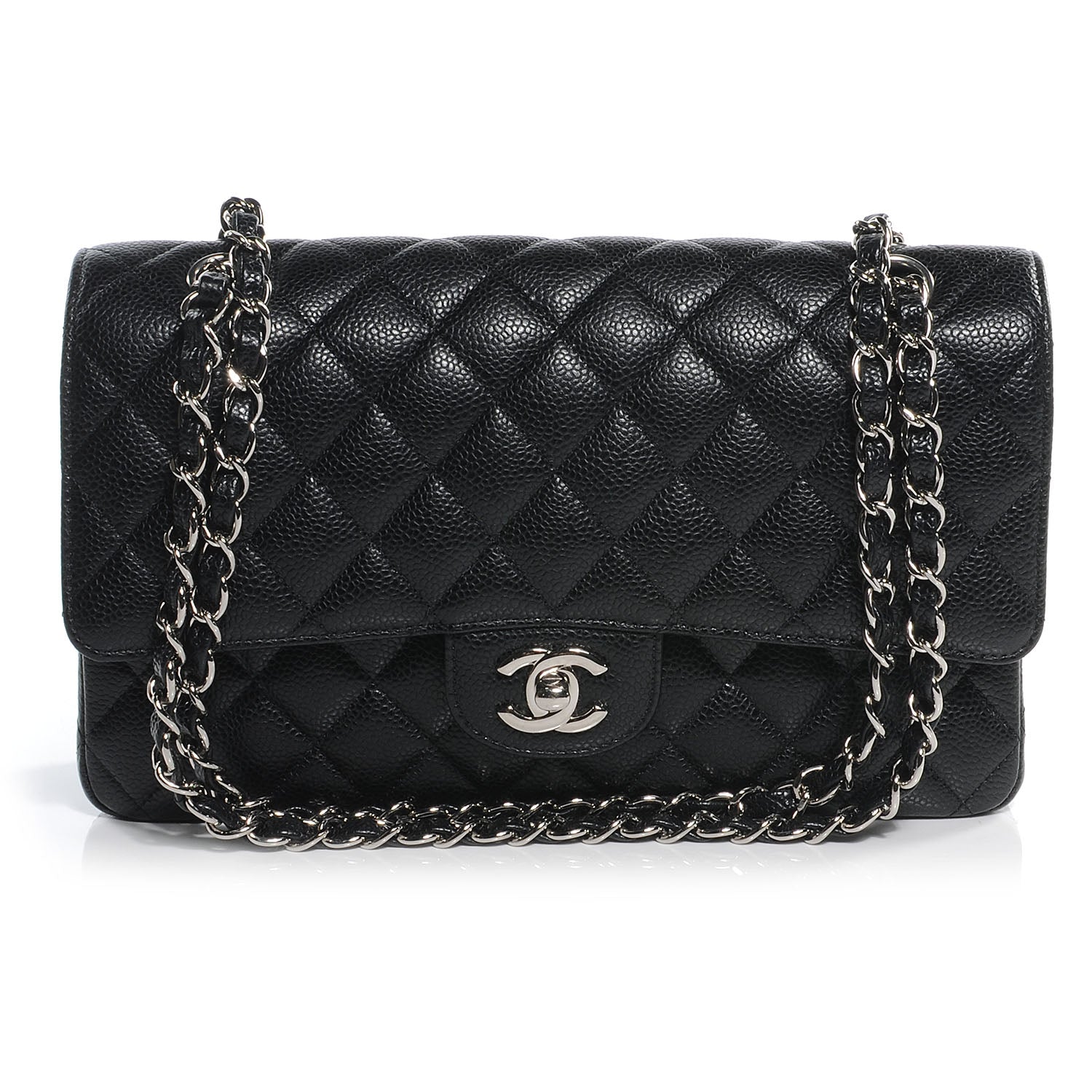 Chanel Caviar Quilted Medium Double Flap Black 1 of 8