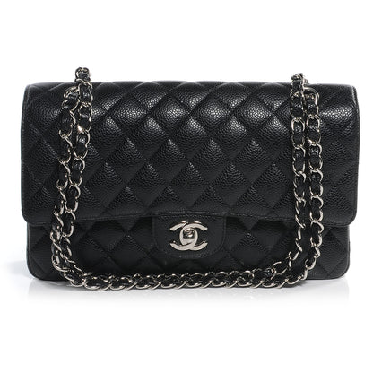 Chanel Caviar Quilted Medium Double Flap Black 1 of 8