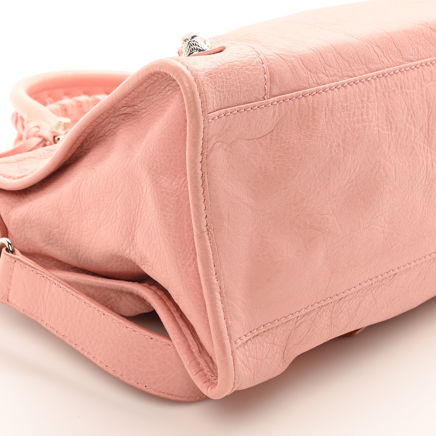 Agneau Giant 12 Silver Hardware City Rose Peche