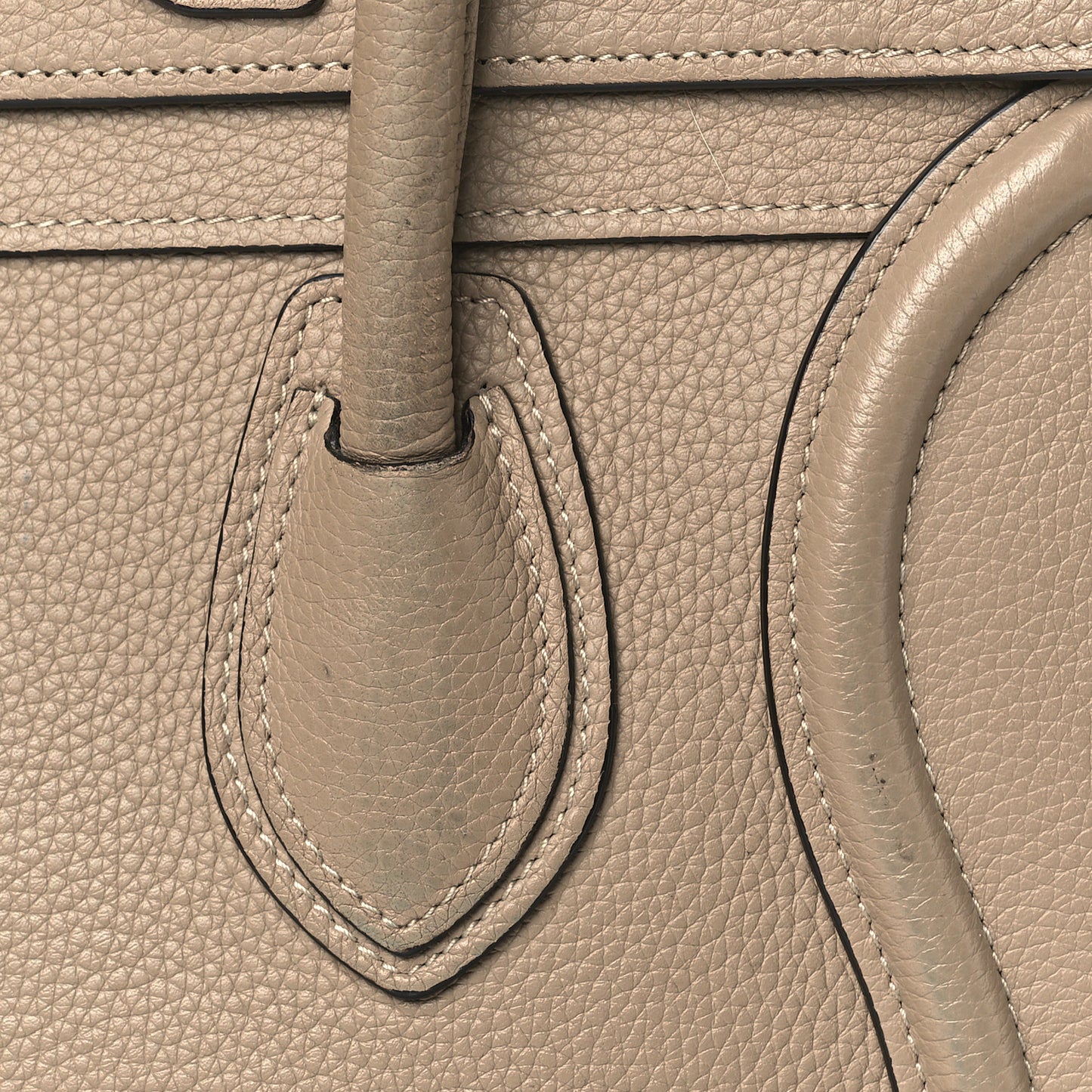 Drummed Calfskin Micro Luggage Dune