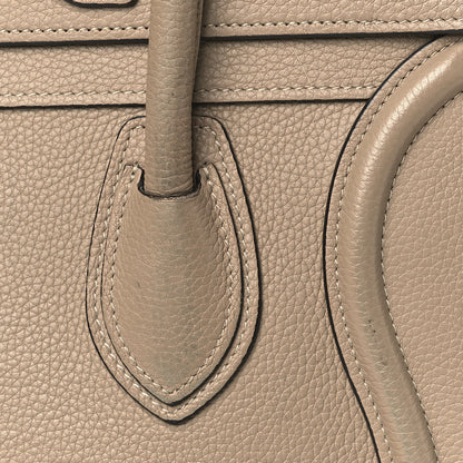 Celine Drummed Calfskin Micro Luggage Dune 10 of 10