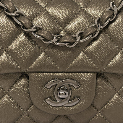 Chanel Iridescent Caviar Quilted Mini Rectangular Flap Bronze 7 of 12