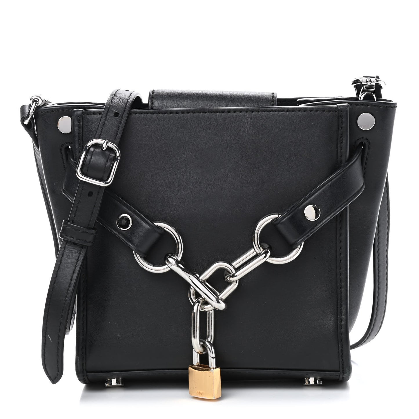 Calfskin Mini Attica Chain Crossbody Black