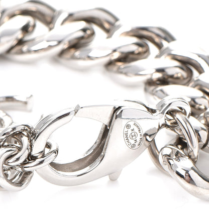 Chanel Plexiglass Pearl CC Padlock Bracelet Silver 6 of 7