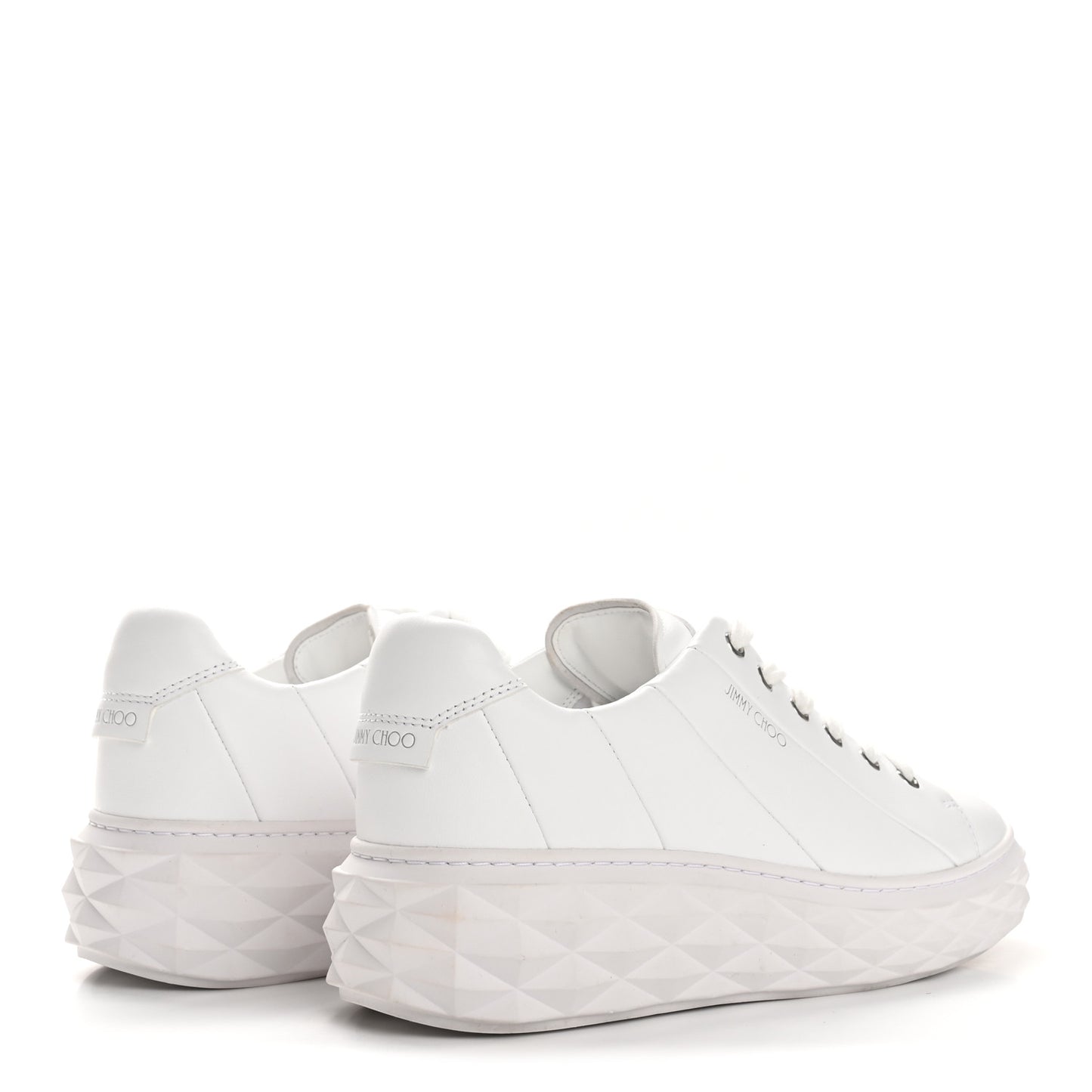 Nappa Diamond Light Platform Sneakers 38 White